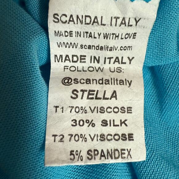 Scandal Italy Stella Jumpsuit Wide Leg Pants Silk Blend Size Fit S Fully Lined - Picture 6 of 11